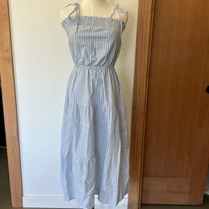 Blue and White Striped Sundress